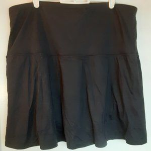 Lands End Black high-waisted swim skirt